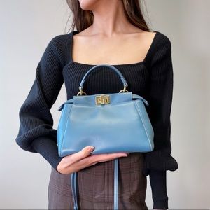 Fendi peekaboo small size leather bag